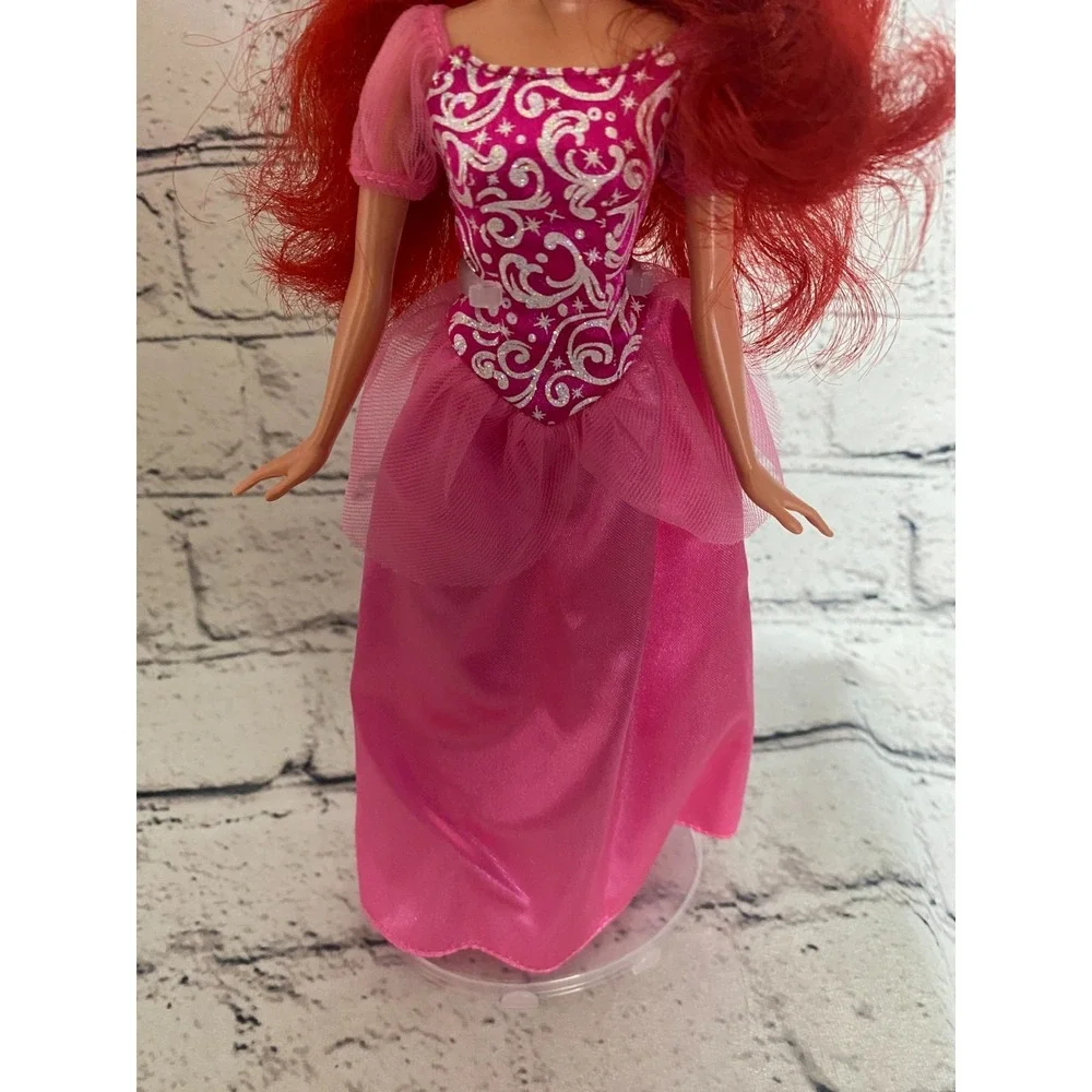 Disney Princess Ariel‎ Little Mermaid Fashion Barbie Doll 2012 Pink Sparkle Gown